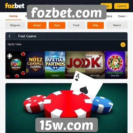 Fozbet oferece diversos jogos de cassino online