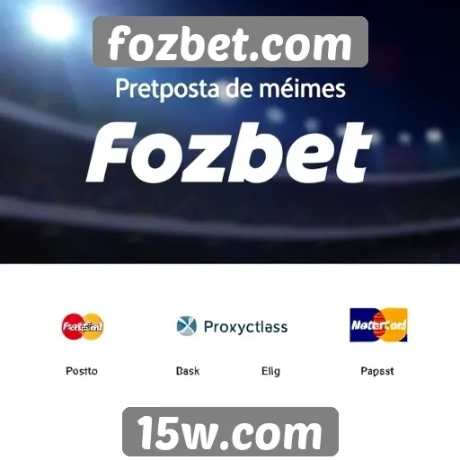 Métodos de pagamento aceitos no fozbet.com